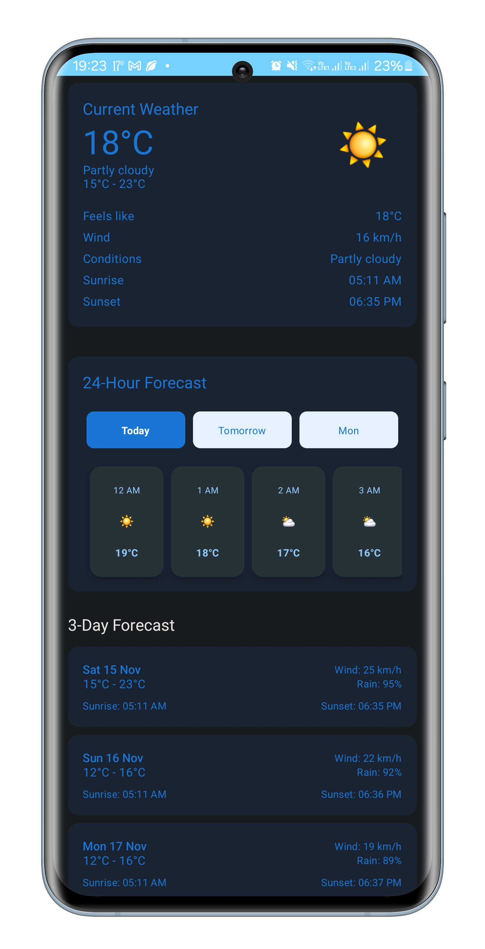 Shift Show dark mode