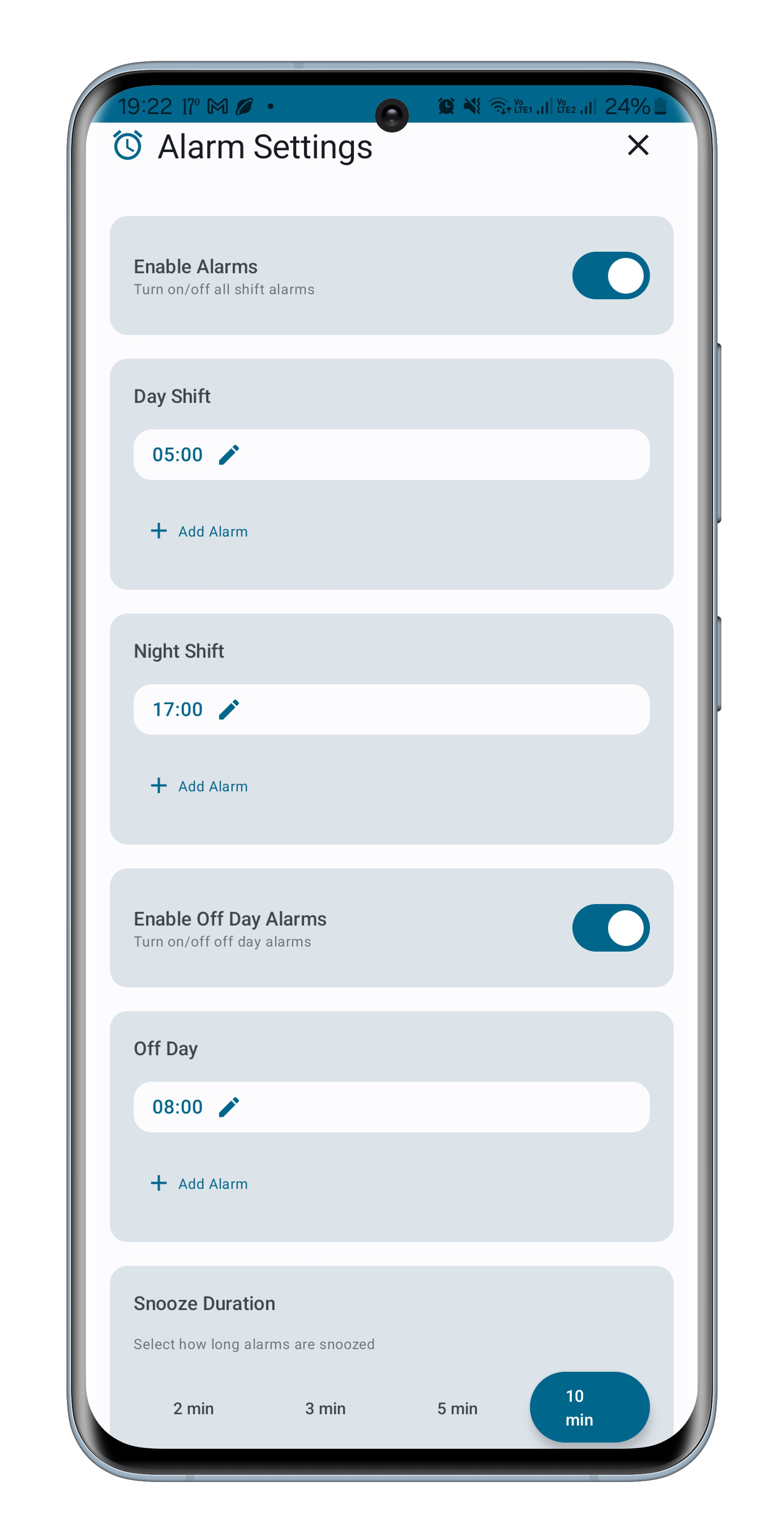 Shift Show dark mode